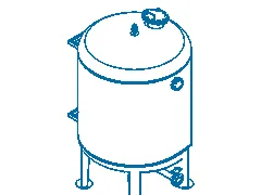 S-01 6,000 L filter vessel tank GA, isometric view